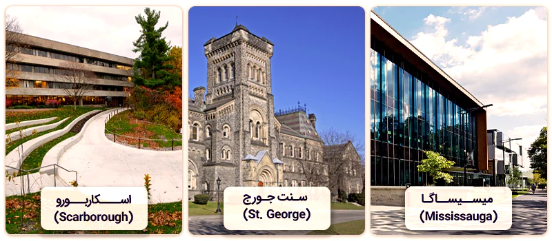 پردیس های دانشگاه تورنتو کانادا