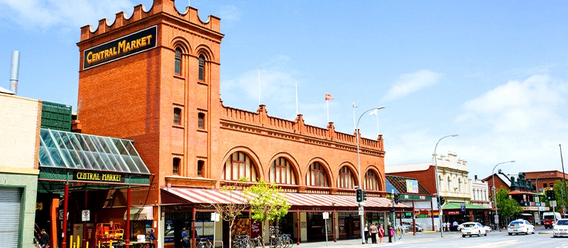 بازار مرکزی آدلاید از جاذبه‌های گردشگری این شهر است.